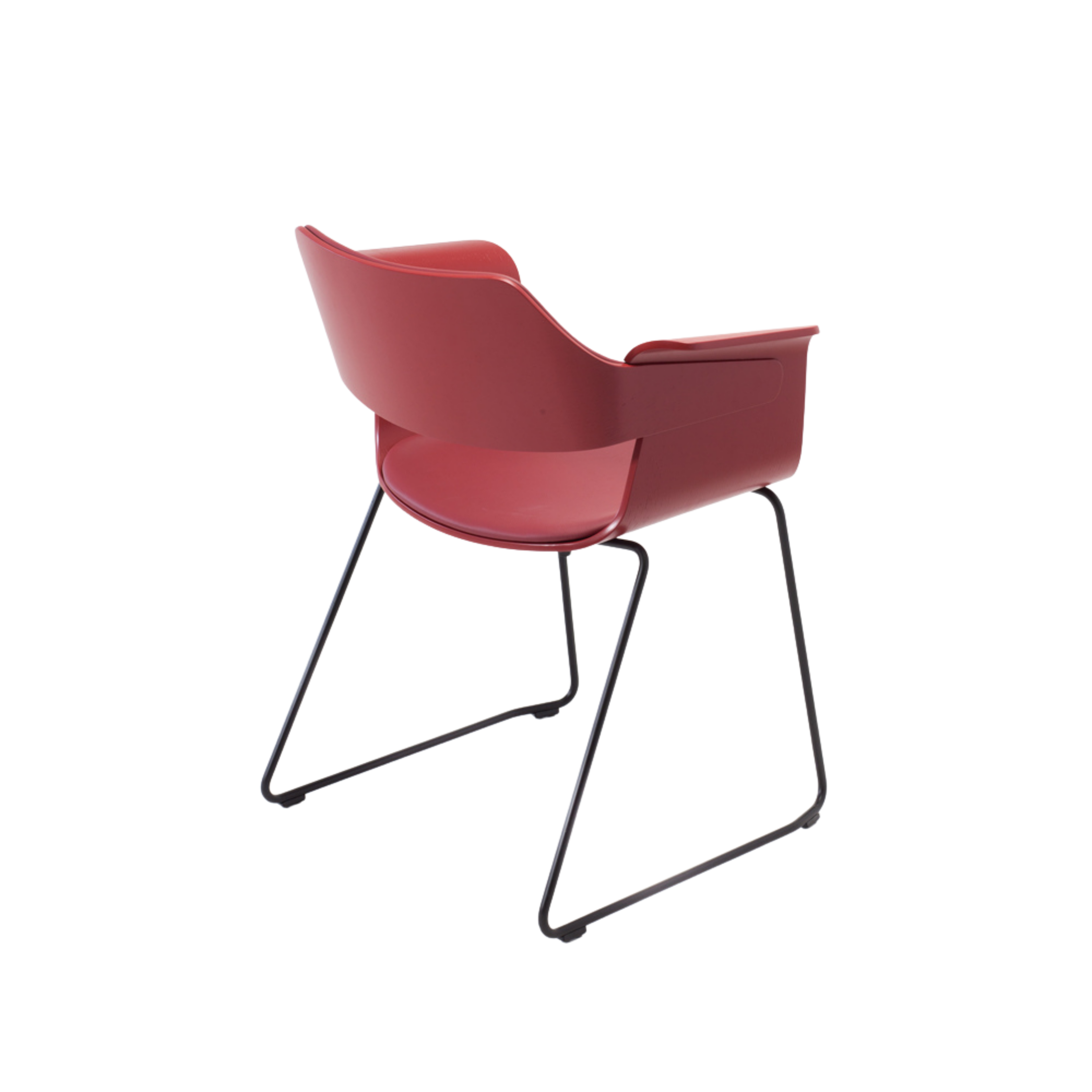 FLAGSHIP karfás szék (festett tölgy, bordó, szánkótalppal) I Bemutatótermi darab