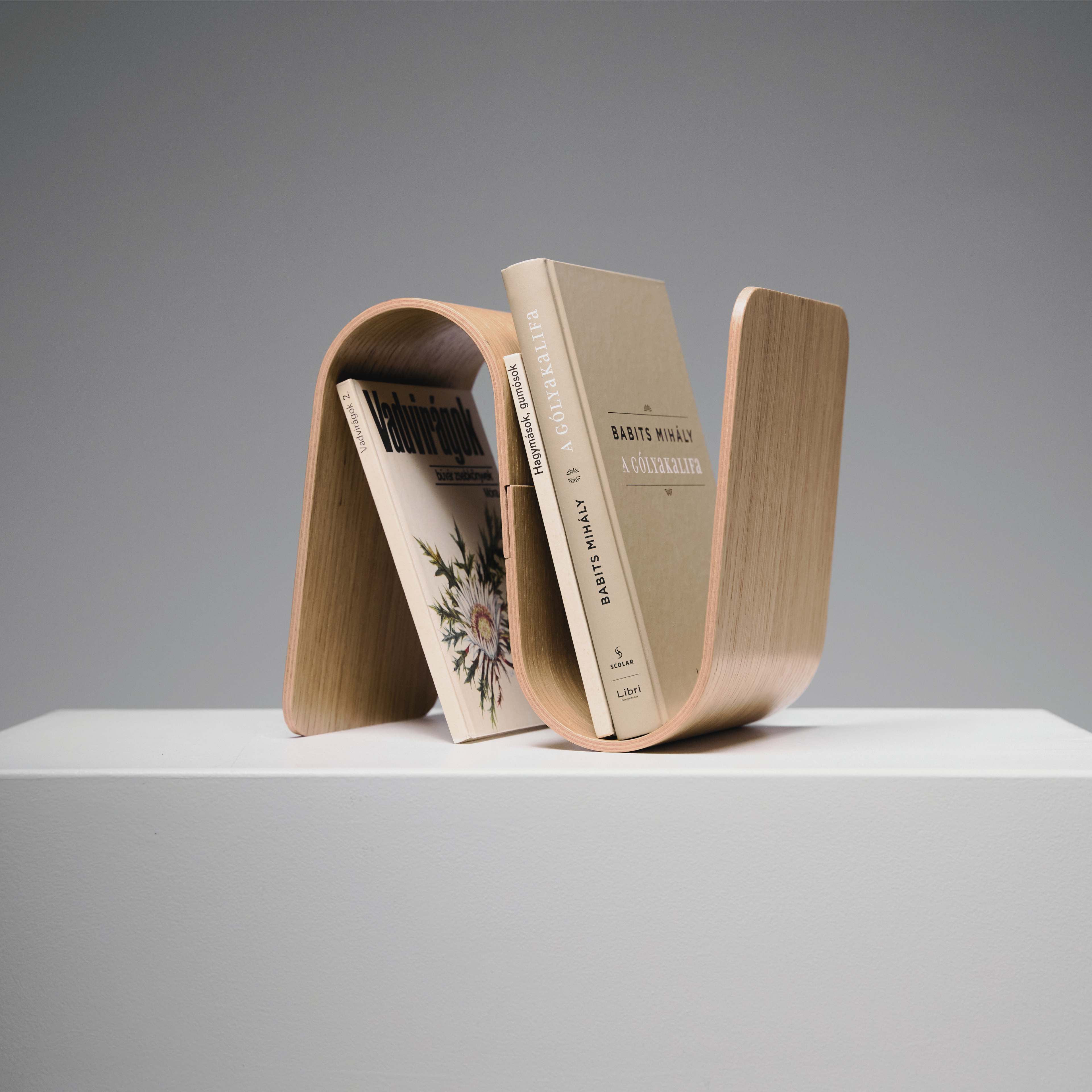 MEANDER könyvtámasz (tölgy, kicsi)