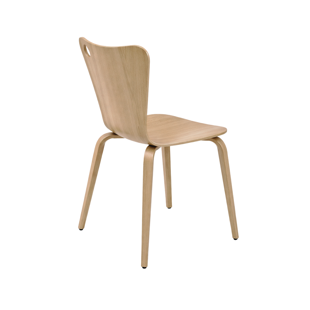 Wooden chair on a white background