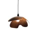Wooden pendant lamp on a white background