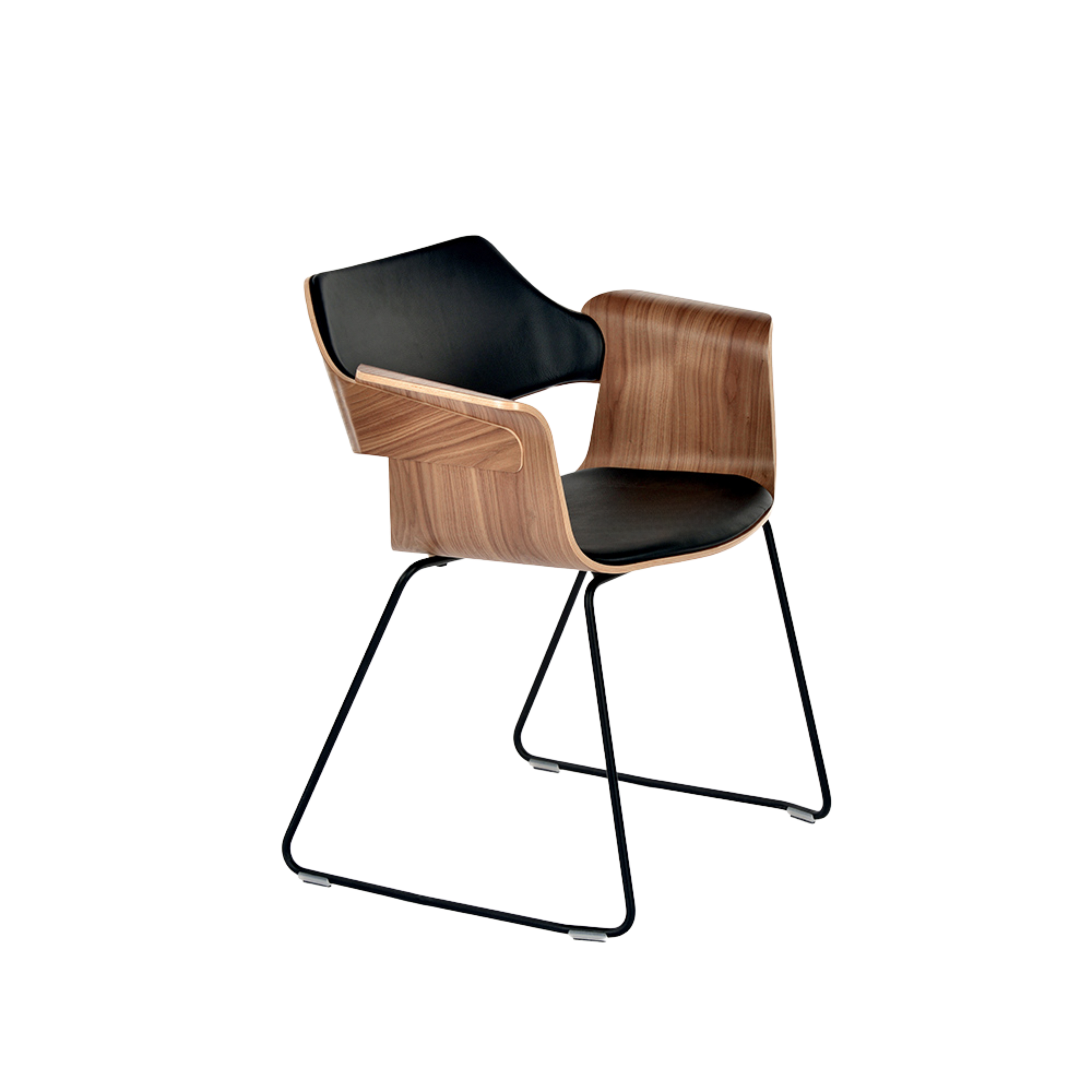 FLAGSHIP karfás szék (dió, szánkótalppal)